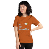 Orange cotton t-shirt. I ain't happy yet but I'm way less sad with martini.