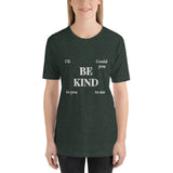 Forest green cotton t-shirt.  Zac Abel be kind lyrics.