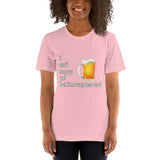 Pink cotton t-shirt. I ain't happy yet but I'm way less sad with beer mug.